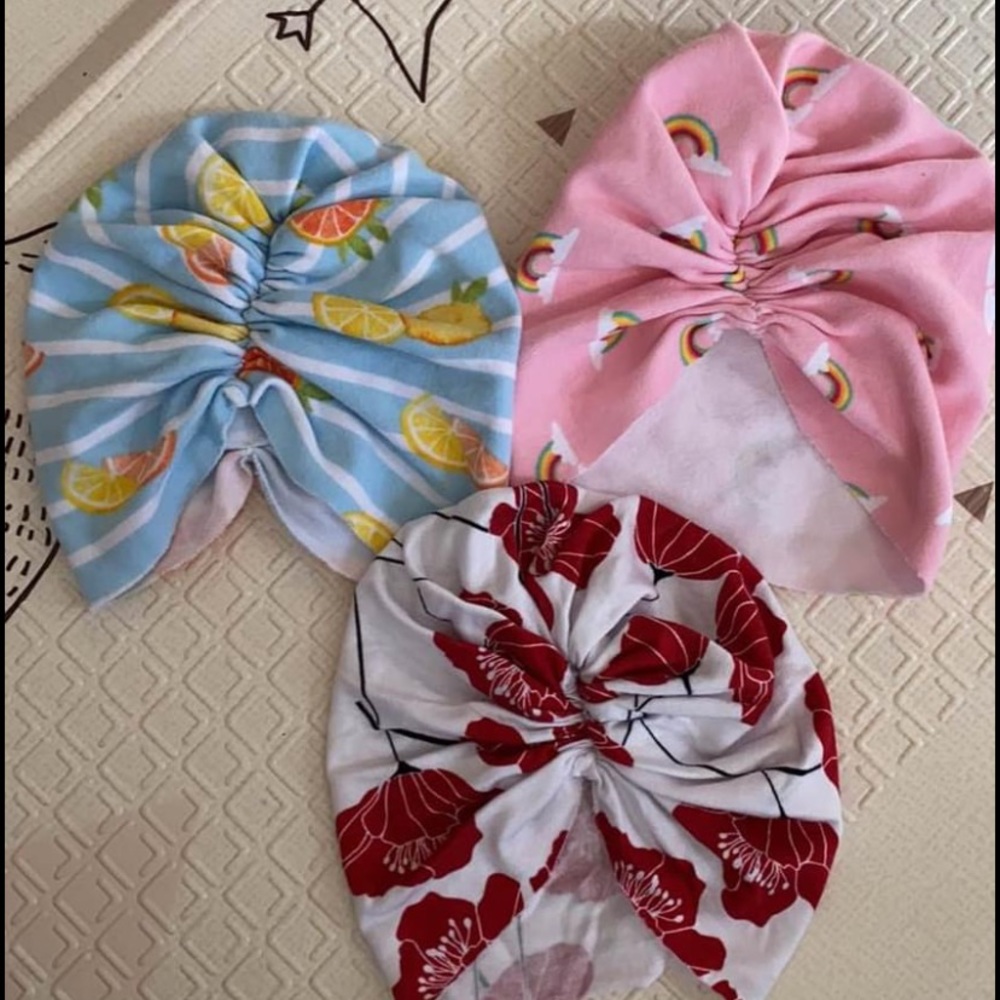 Set of 3 baby head wraps